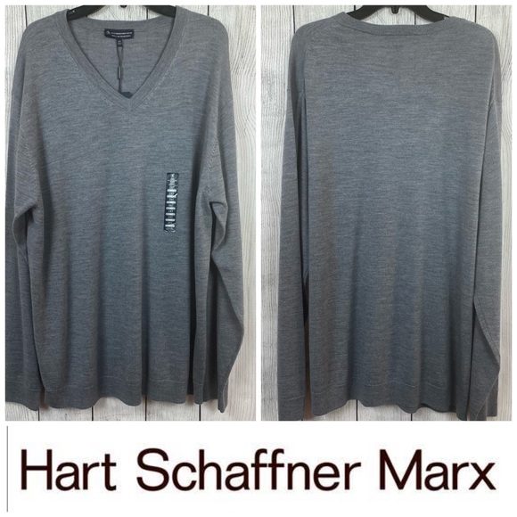 HART SCHAFFNER MARX - Men’s Wool Sweater - 2XT - Picture 2 of 9